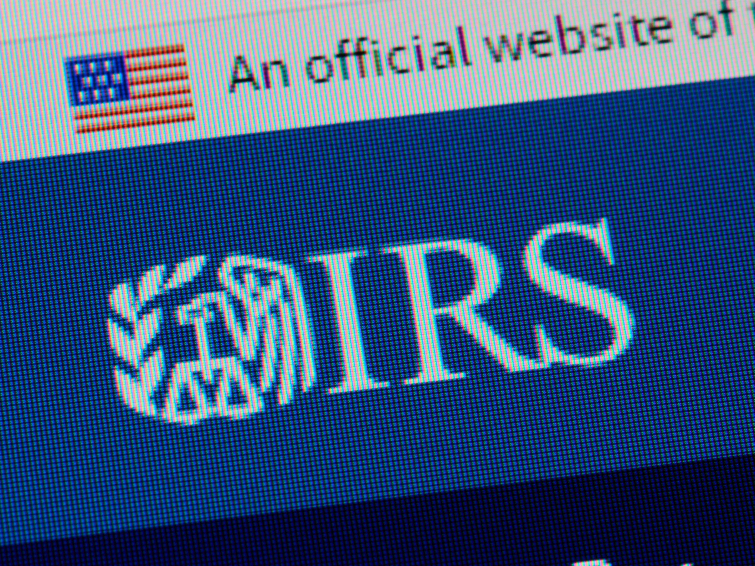 IRS logo on the website