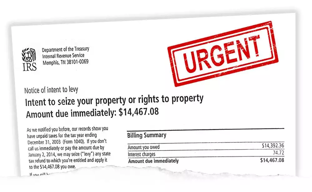 What is a wage levy? Urgent notice from IRS about their rights to seize property